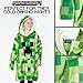 Minecraft Hoodie Decke Kinder Jungen – Übergröße Kuschelhoodie, Warm Fleece Kapuzenpullover Teenager – Tragbare Decken Hoodie Jungen (Hellgrün) - 5
